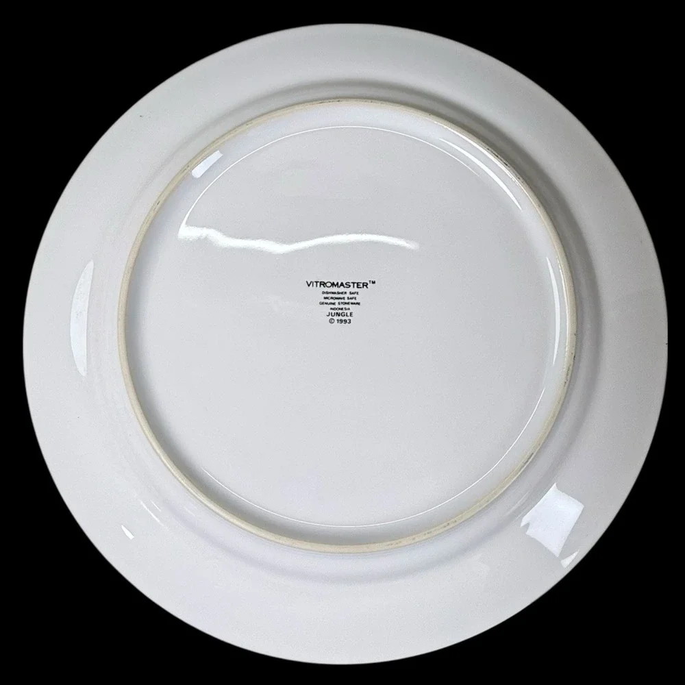 Vitromaster Jungle Animal Print Dinner Plate 1993 Set‎ Of 2
